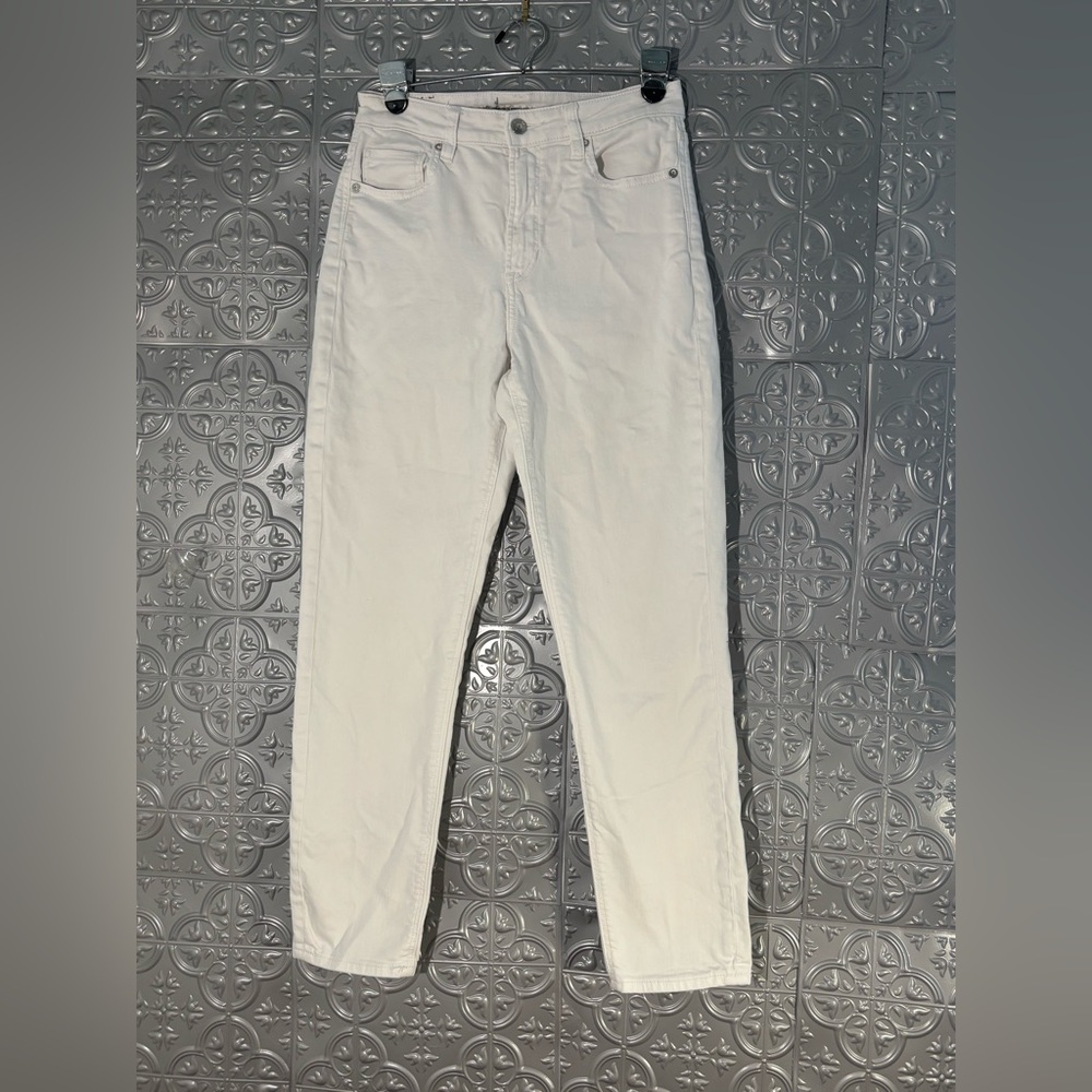 American Eagle Outfitters Women's Straight Leg Jeans - Cream